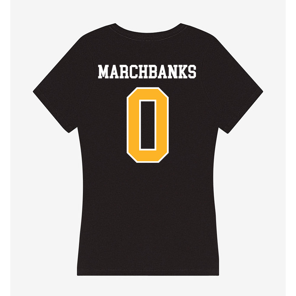 Towson - NCAA Women's Basketball : Masyn Marchbanks - Women's V-Neck T-Shirt-1