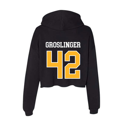 Towson - NCAA Football : Max Groslinger - Women's Crop Fleece Hooded Sweatshirt-1