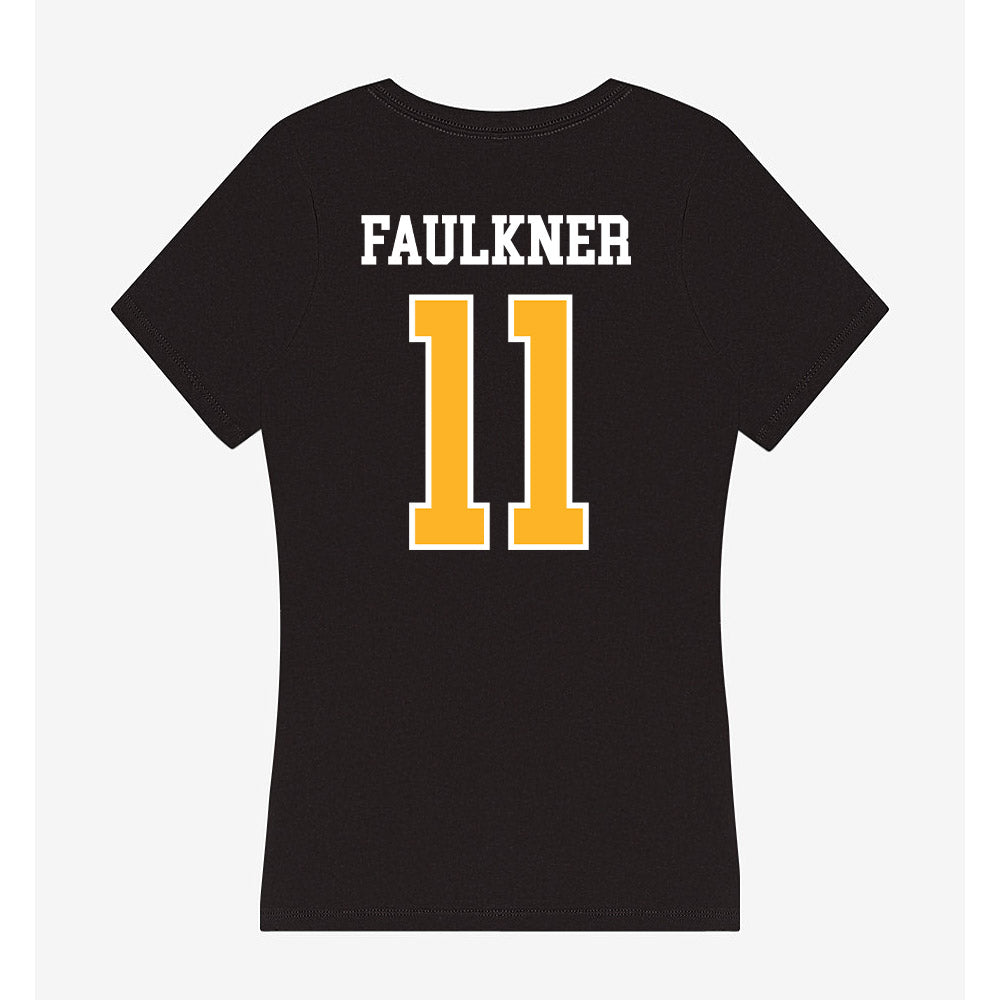 Towson - NCAA Football : Peyton Faulkner - Women's V-Neck T-Shirt-1