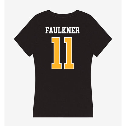 Towson - NCAA Football : Peyton Faulkner - Women's V-Neck T-Shirt-1