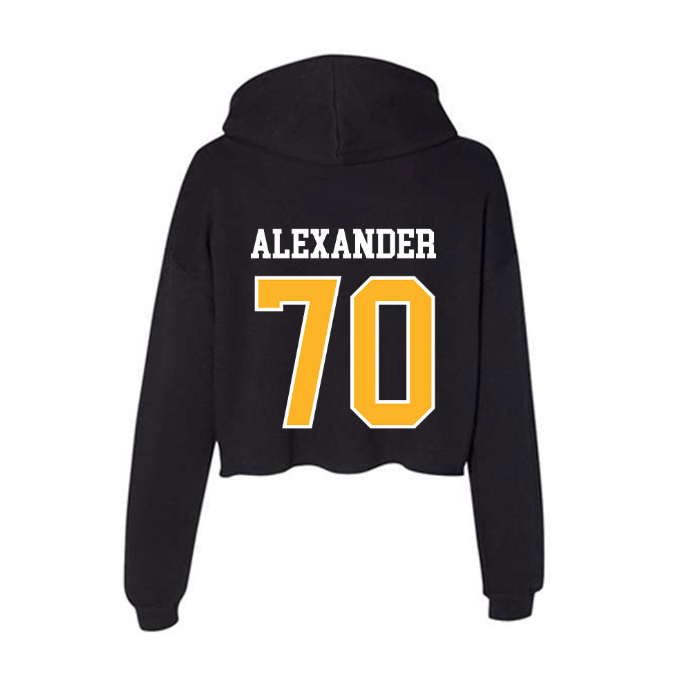 Towson - NCAA Football : TKhi Alexander - Women's Crop Fleece Hoodie-1