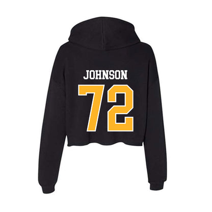 Towson - NCAA Football : Aidan Johnson - Women's Crop Fleece Hoodie-1