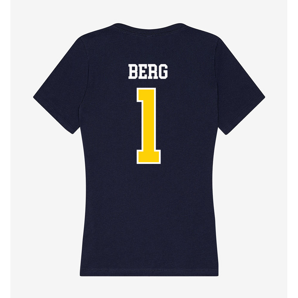 AU - NCAA Baseball : Troy Berg - Women's V-Neck T-Shirt-1