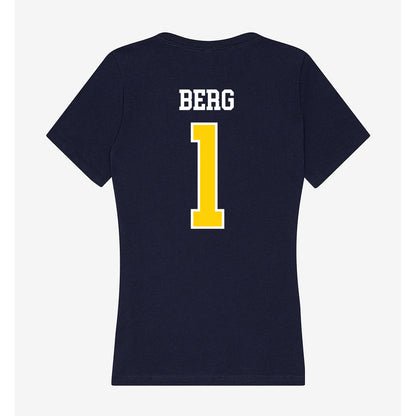 AU - NCAA Baseball : Troy Berg - Women's V-Neck T-Shirt-1