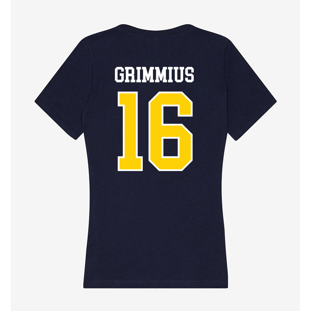 AU - NCAA Softball : Haley Grimmius - Women's V-Neck T-Shirt-1