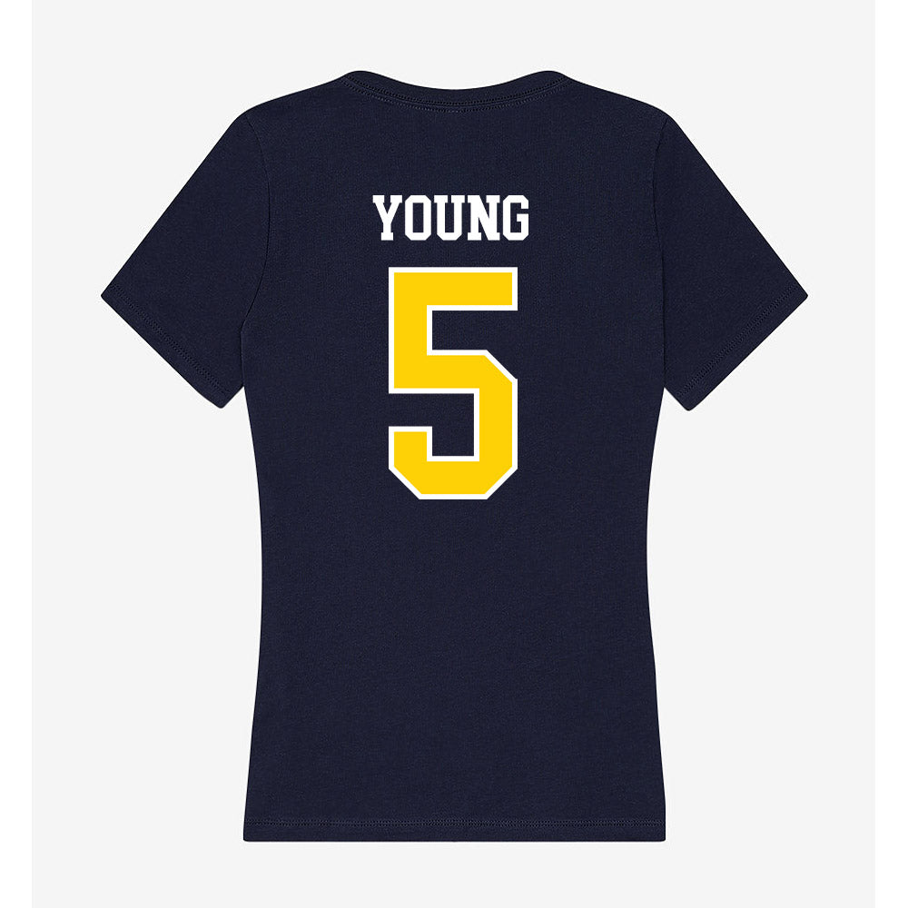 AU - NCAA Men's Ice Hockey : Easton Young - Women's V-Neck T-Shirt-1