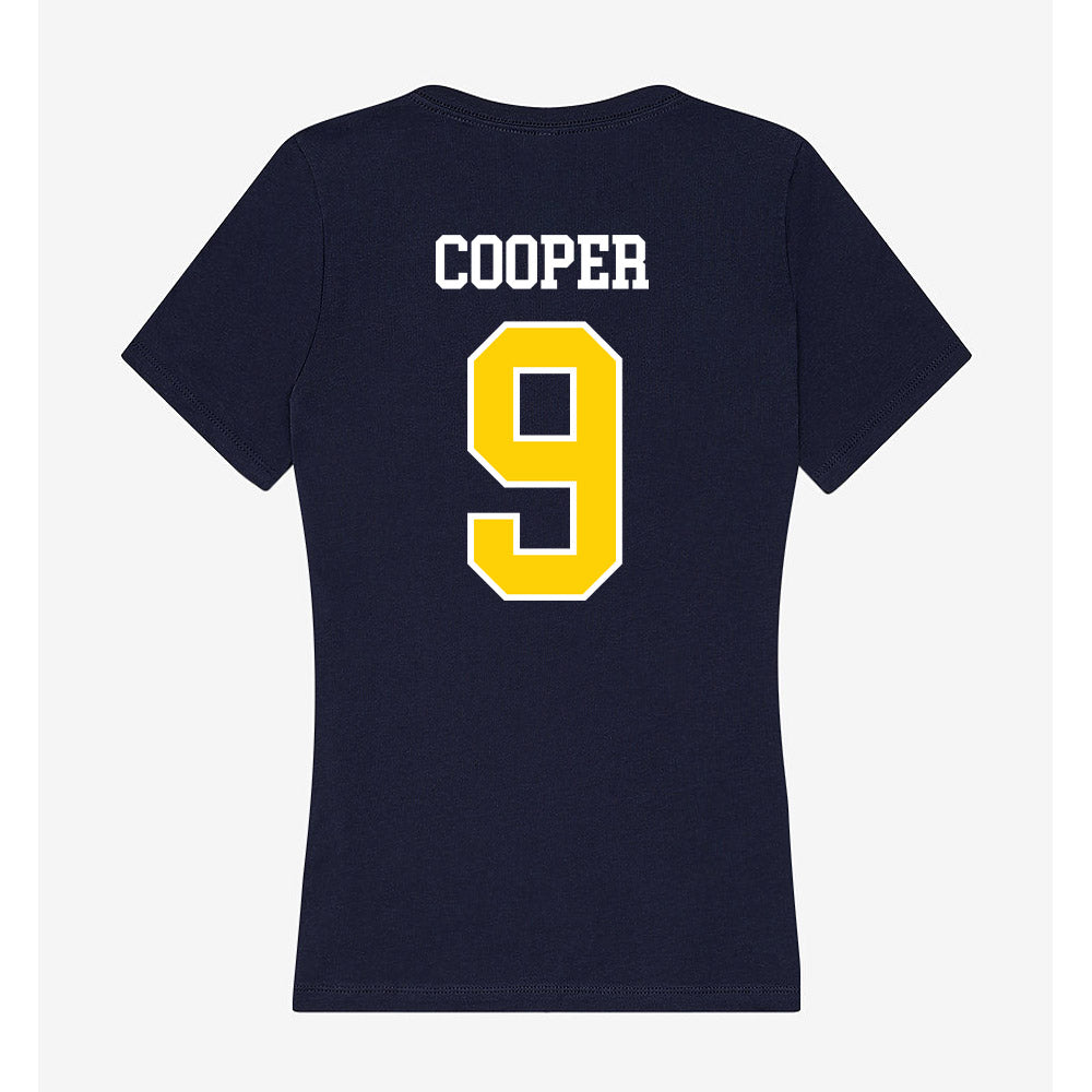 AU - NCAA Softball : Ella Cooper - Women's V-Neck T-Shirt-1