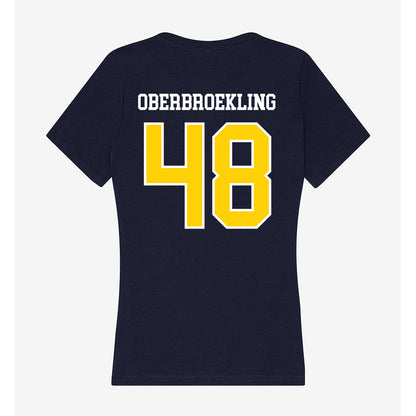 AU - NCAA Baseball : Caden Oberbroekling - Women's V-Neck T-Shirt-1