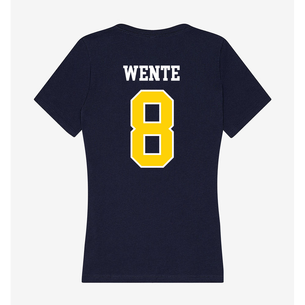 AU - NCAA Women's Volleyball : Maya Wente - Women's V-Neck T-Shirt-1