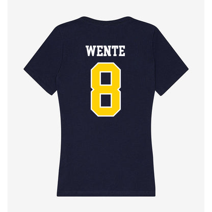 AU - NCAA Women's Volleyball : Maya Wente - Women's V-Neck T-Shirt-1