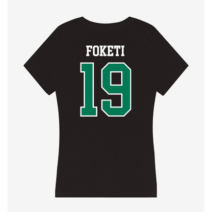 Northeastern State - NCAA Football : Mo Foketi Foketi - Women's V-Neck T-Shirt-1