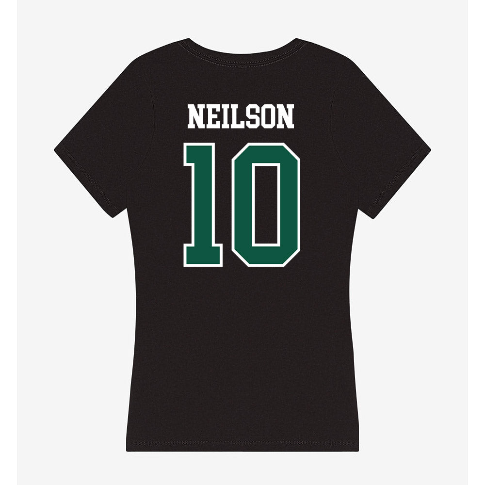 Northeastern State - NCAA Men's Basketball : Harry Neilson - Women's V-Neck T-Shirt-1