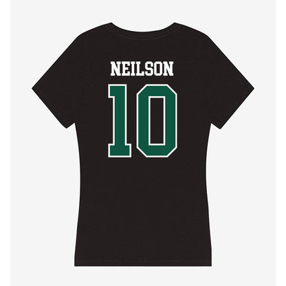 Northeastern State - NCAA Men's Basketball : Harry Neilson - Women's V-Neck T-Shirt-1