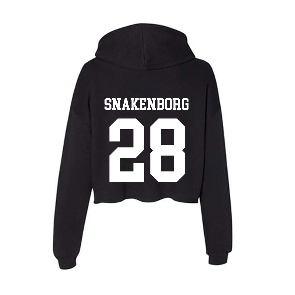 Nevada - NCAA Baseball : nate snakenborg - Women's Crop Fleece Hoodie-1