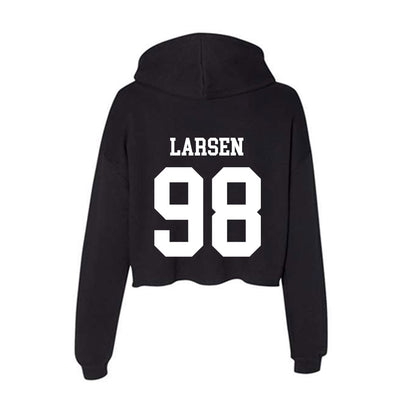 Nevada - NCAA Softball : Maya Larsen - Women's Crop Fleece Hooded Sweatshirt-1