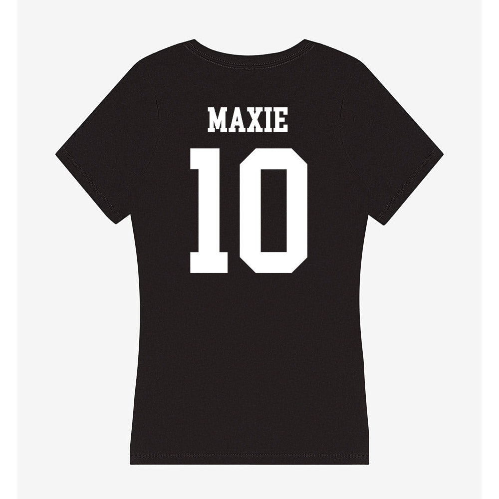 Nevada - NCAA Women's Basketball : Dymonique Maxie - Women's V-Neck T-Shirt-1