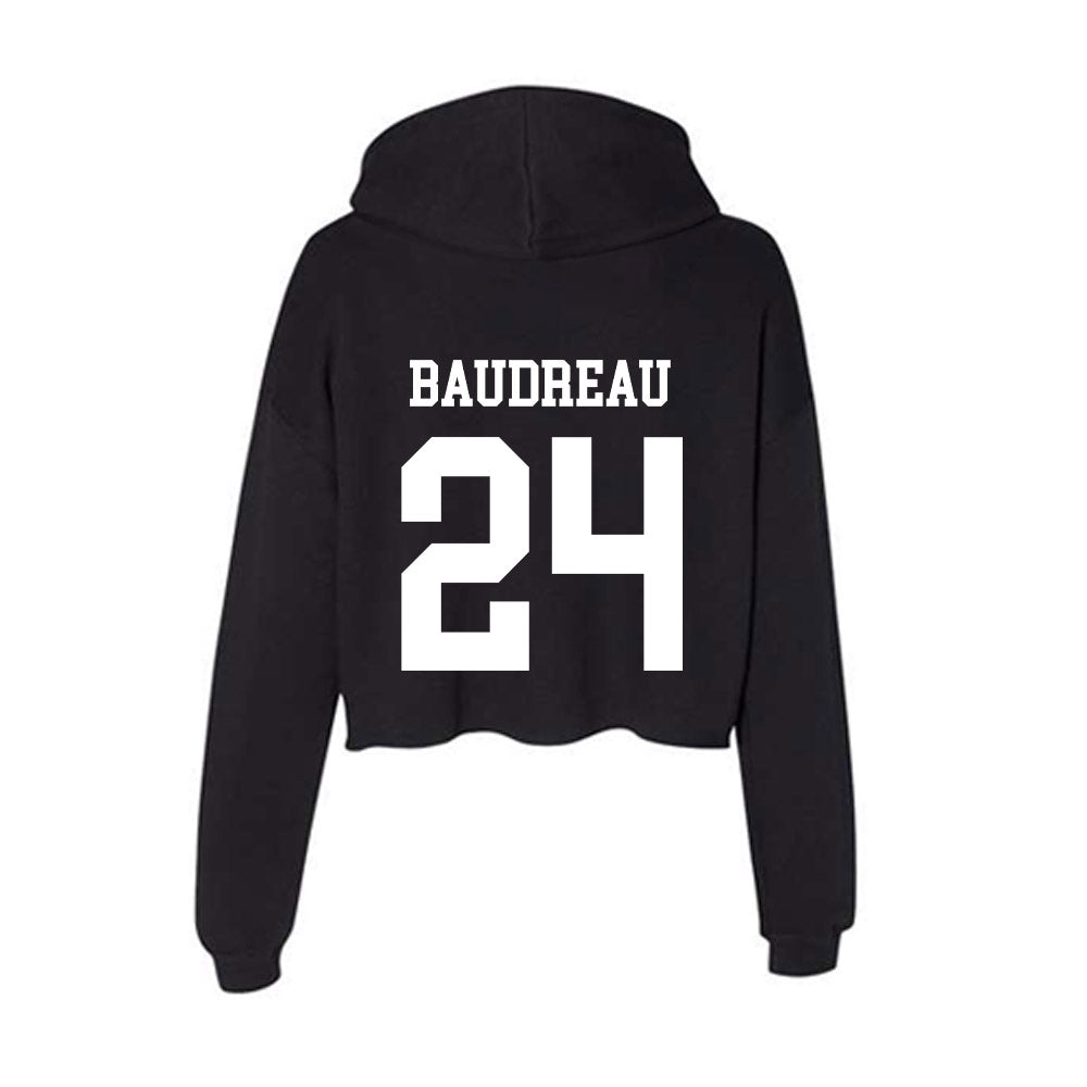 Nevada - NCAA Men's Basketball : Christopher Baudreau - Women's Crop Fleece Hoodie-1
