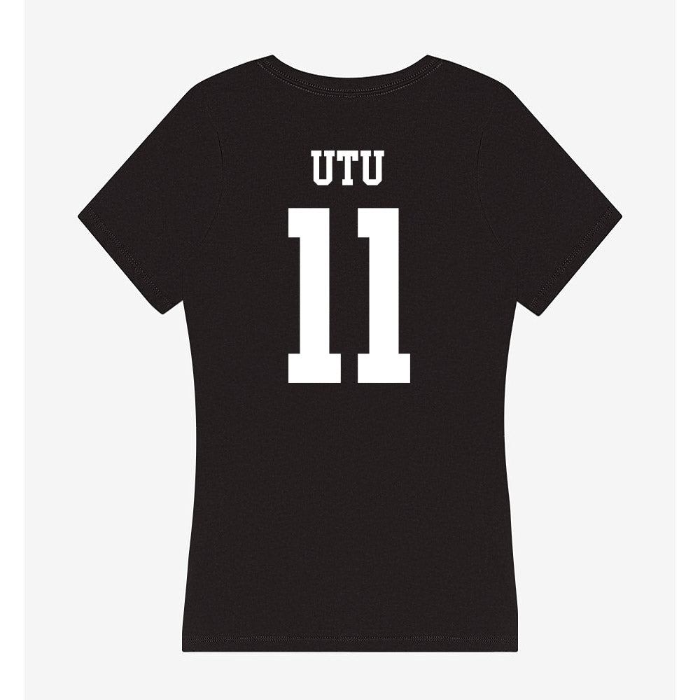 Nevada - NCAA Football : Poasa Utu - Women's V-Neck T-Shirt-1