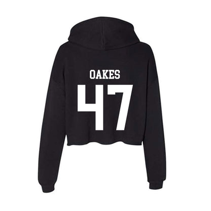 Nevada - NCAA Baseball : Ryan Oakes - Women's Crop Fleece Hooded Sweatshirt-1