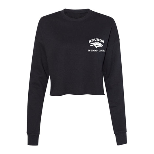 Nevada - NCAA Women's Swimming & Diving : Jennifer Griner - Women's Cropped Crew Fleece-0