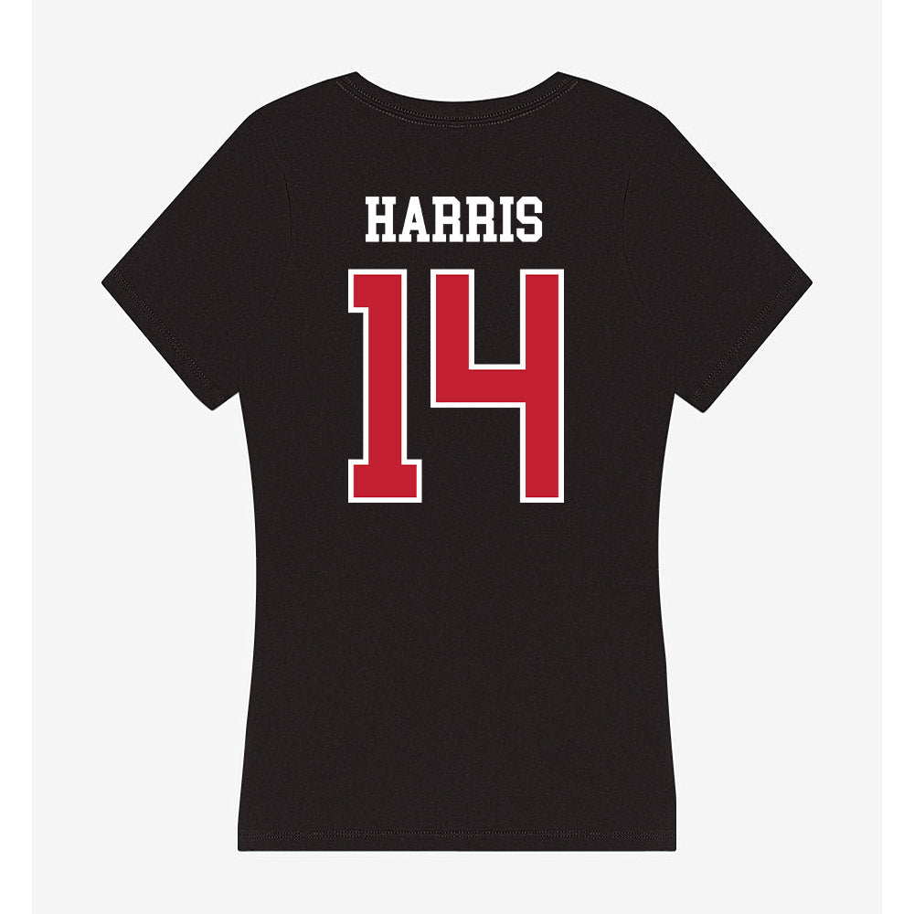 Ball State - NCAA Men's Volleyball : Jason Harris - Women's V-Neck T-Shirt-1
