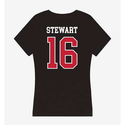 Ball State - NCAA Football : Kaleb Stewart - Women's V-Neck T-Shirt-1