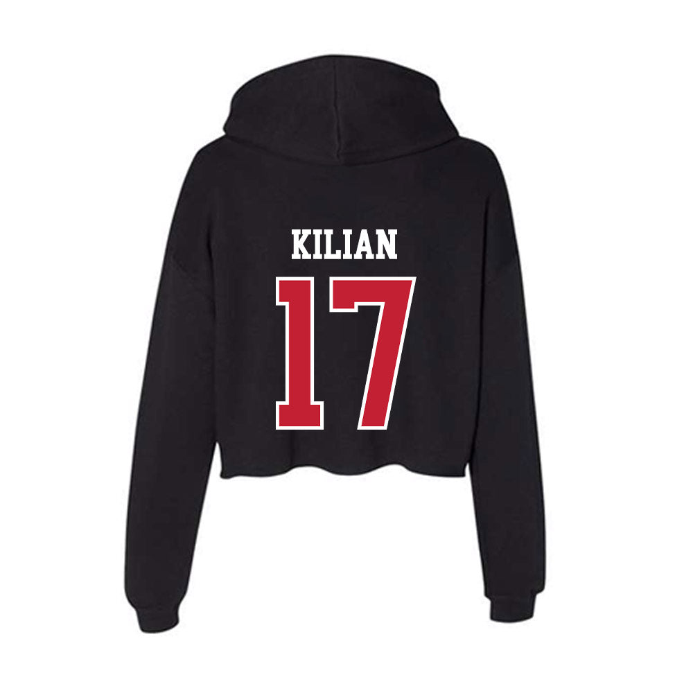 Ball State - NCAA Women's Soccer : Fiona Kilian - Women's Crop Fleece Hoodie-1