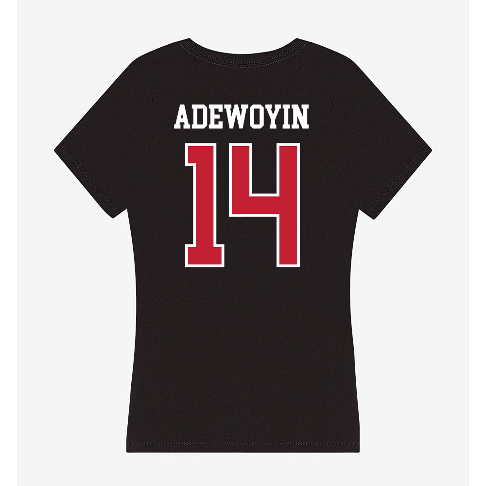 Ball State - NCAA Football : Tobi Adewoyin - Women's V-Neck T-Shirt-1