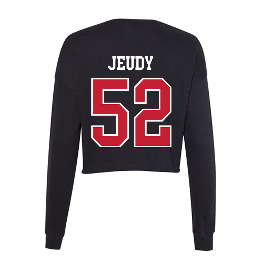 Ball State - NCAA Football : Jacob Jeudy - Women's Cropped Crew Fleece-1