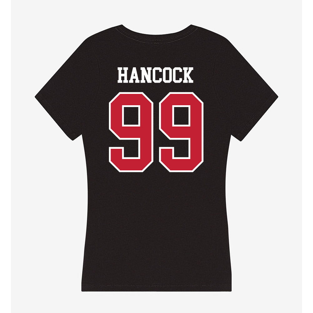 Ball State - NCAA Football : Myles Hancock - Women's V-Neck T-Shirt-1