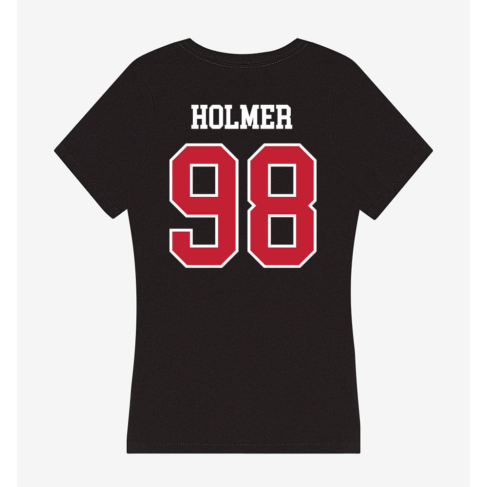 Ball State - NCAA Football : Carson Holmer - Women's V-Neck T-Shirt-1