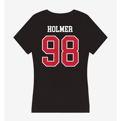 Ball State - NCAA Football : Carson Holmer - Women's V-Neck T-Shirt-1