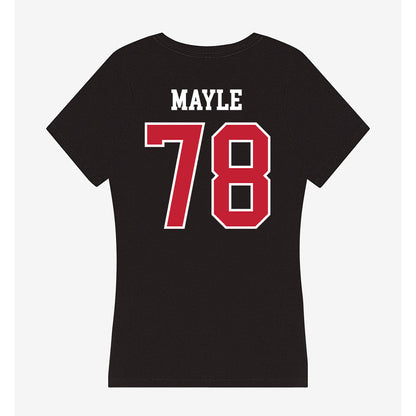 Ball State - NCAA Football : Kaden Mayle - Women's V-Neck T-Shirt-1