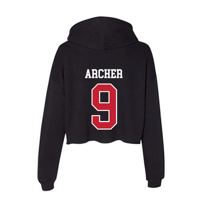 Ball State - NCAA Women's Soccer : Kylie Archer - Women's Crop Fleece Hooded Sweatshirt-1