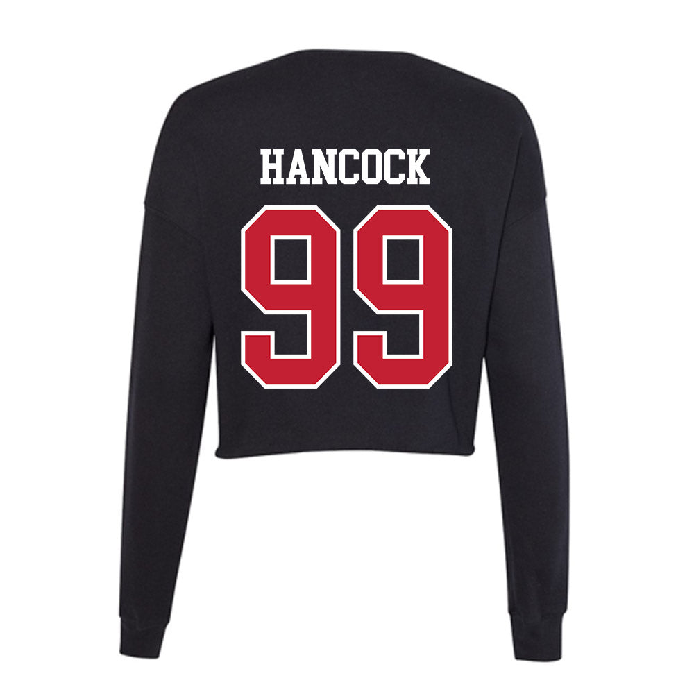 Ball State - NCAA Football : Myles Hancock - Women's Cropped Crew Fleece-1