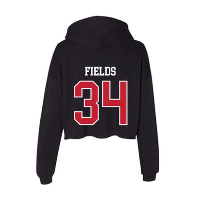 Ball State - NCAA Football : Derek "DJ" Fields - Women's Crop Fleece Hoodie-1