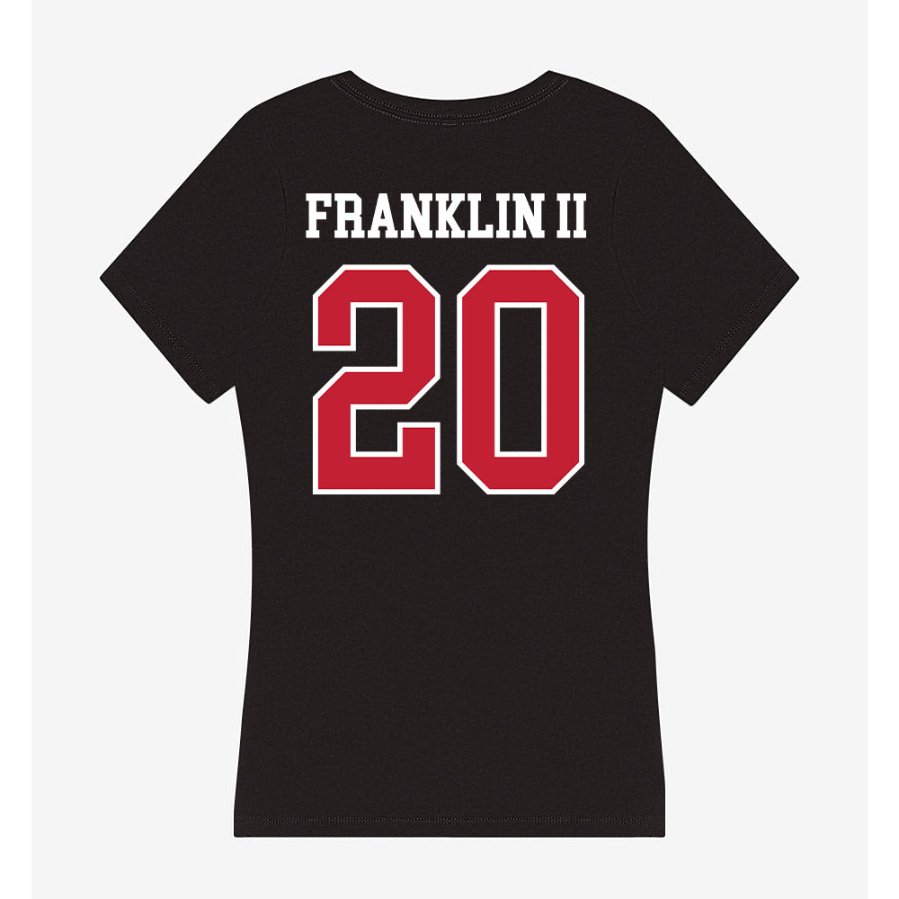 Ball State - NCAA Football : Cedric Franklin II - Women's V-Neck T-Shirt-1