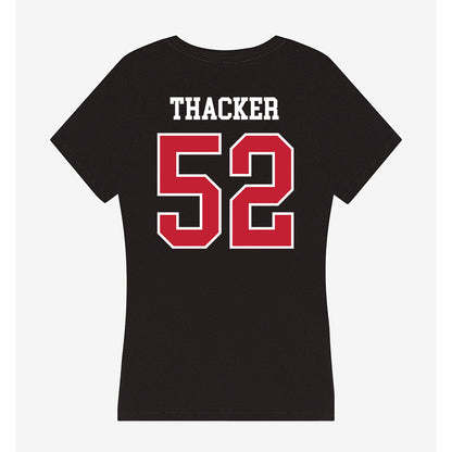 Ball State - NCAA Football : Michael Thacker - Women's V-Neck T-Shirt-1