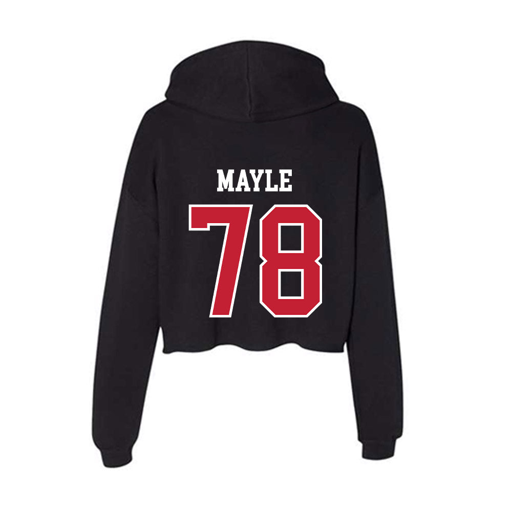 Ball State - NCAA Football : Kaden Mayle - Women's Crop Fleece Hoodie-1