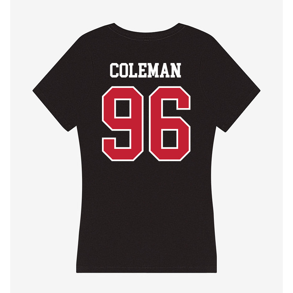 Ball State - NCAA Football : Joshua Coleman - Women's V-Neck T-Shirt-1