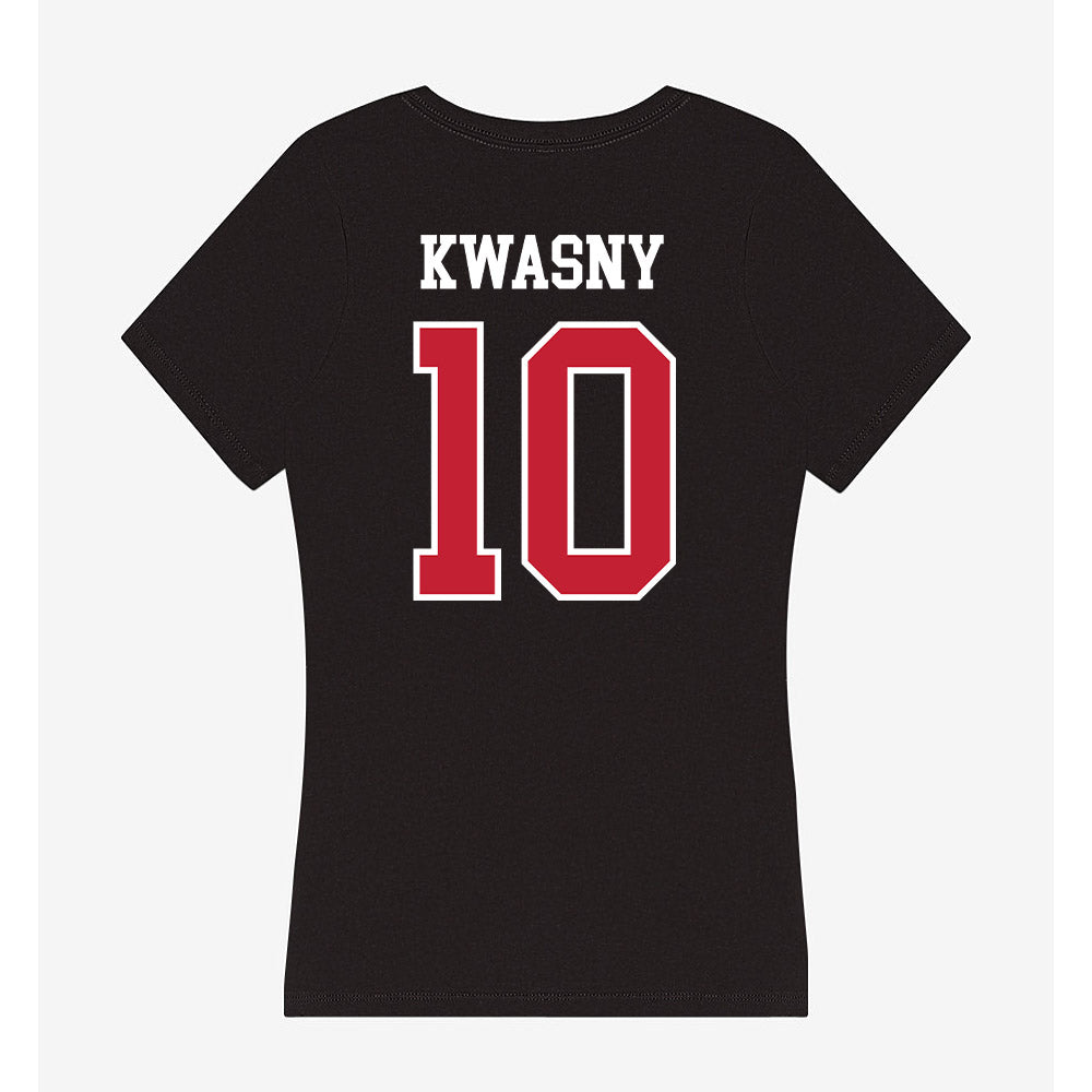 Ball State - NCAA Baseball : Zach Kwasny - Women's V-Neck T-Shirt-1