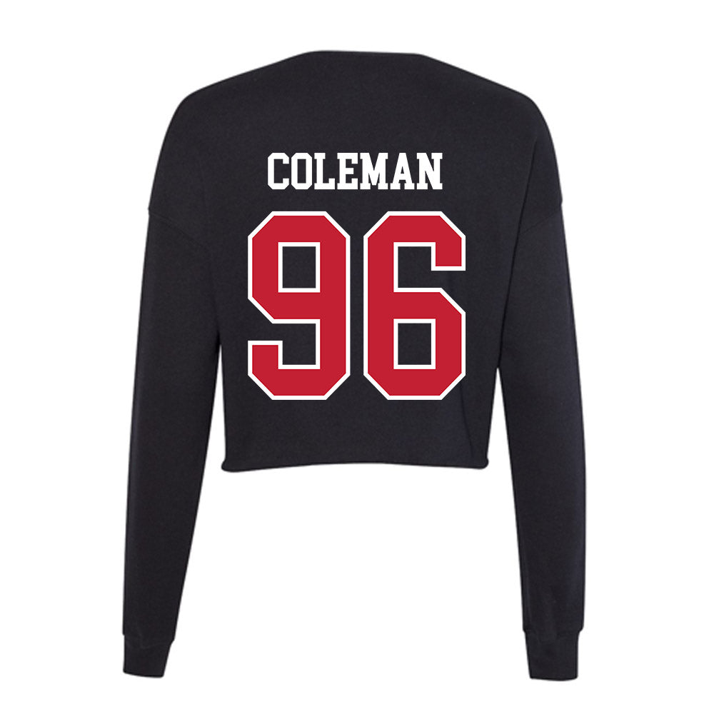 Ball State - NCAA Football : Joshua Coleman - Women's Cropped Crew Fleece-1