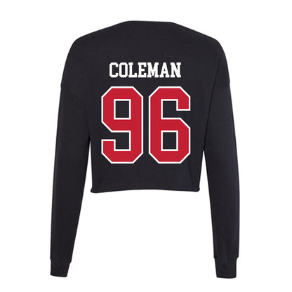 Ball State - NCAA Football : Joshua Coleman - Women's Cropped Crew Fleece-1