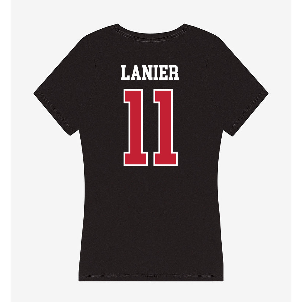 Ball State - NCAA Football : Donovan Lanier - Women's V-Neck T-Shirt-1
