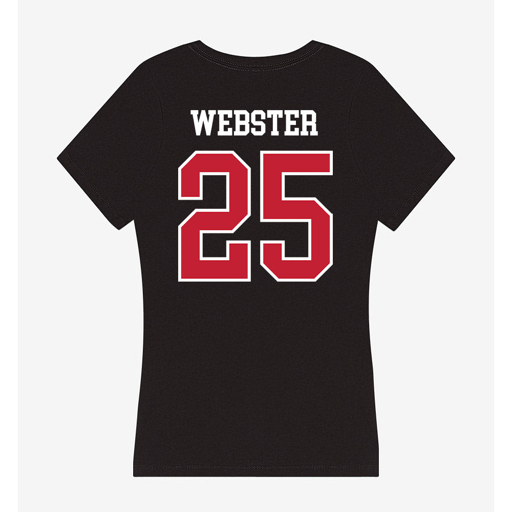 Ball State - NCAA Football : Mikeah Webster - Women's V-Neck T-Shirt-1
