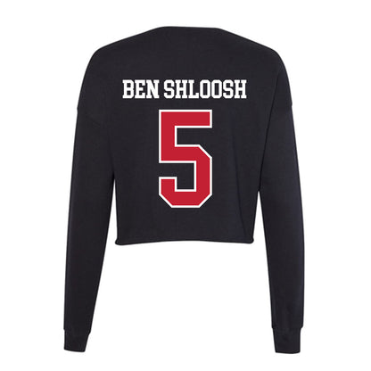 Ball State - NCAA Men's Volleyball : Adir Ben Shloosh - Women's Cropped Crew Fleece-1