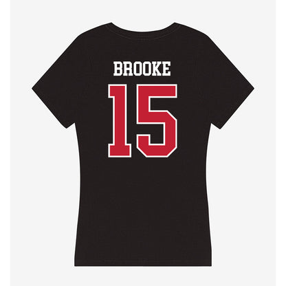 Ball State - NCAA Women's Basketball : Ashlynn Brooke - Women's V-Neck T-Shirt-1