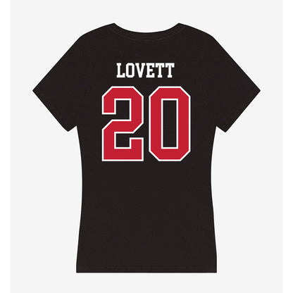 Ball State - NCAA Softball : Ashlee Lovett - Women's V-Neck T-Shirt-1