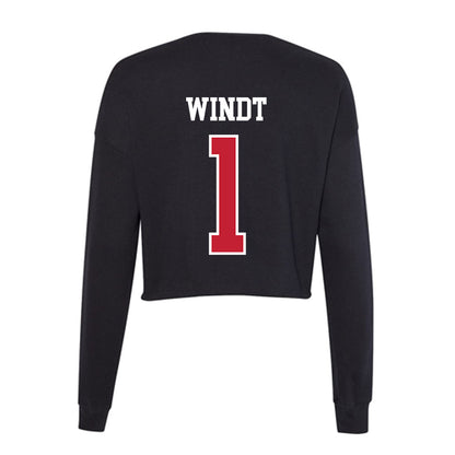 Ball State - NCAA Men's Volleyball : Tyler Windt - Women's Cropped Crew Fleece-1