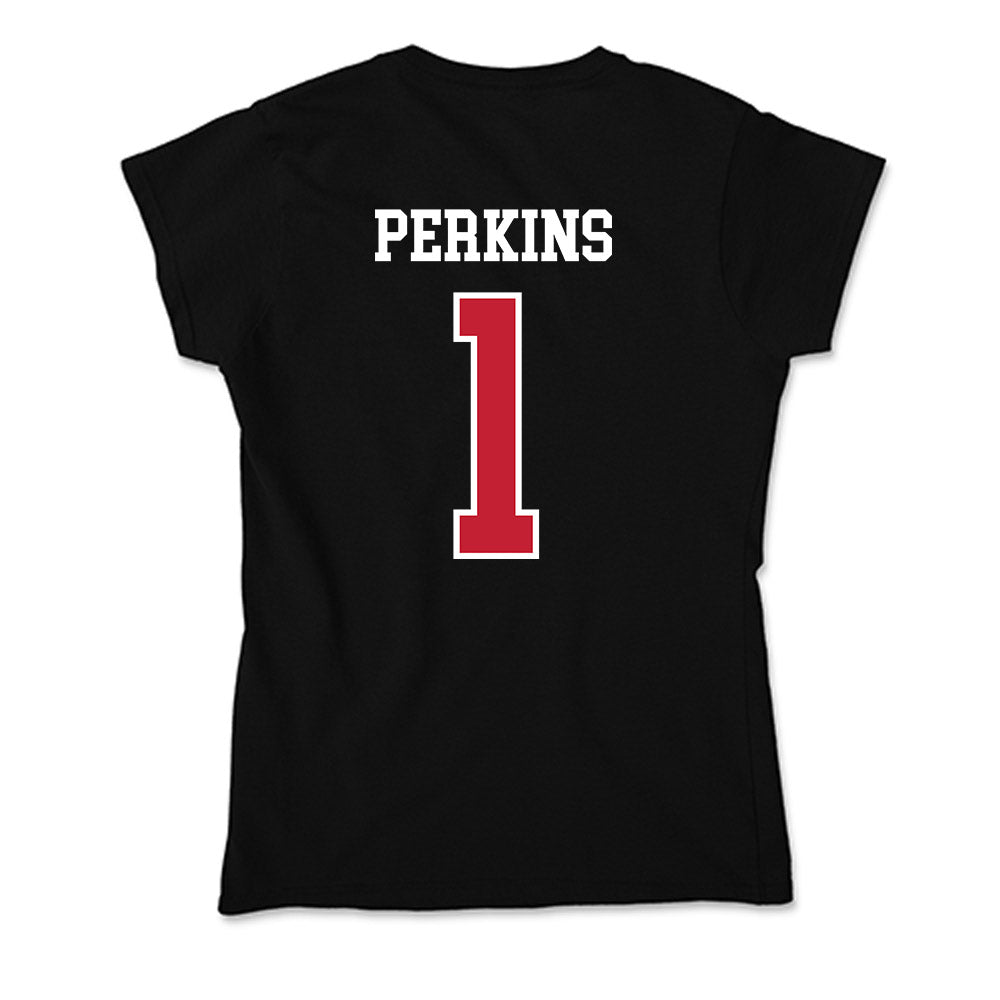 Ball State - NCAA Baseball : Maalik Perkins - Soft Style Women’s T-Shirt-1